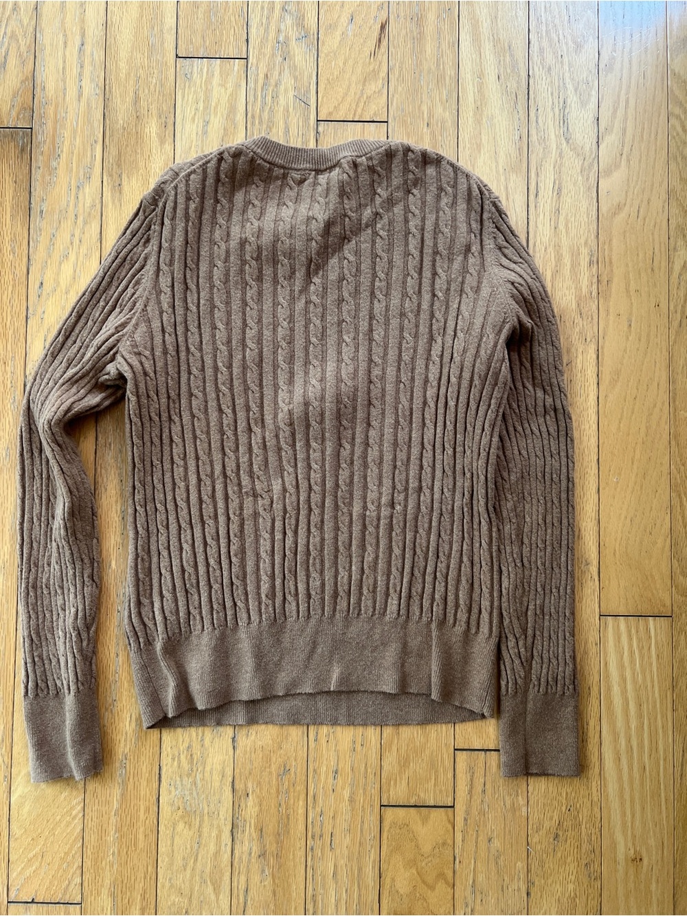 GAP Women’s Cable Knit Crewneck Sweater - Brown - Picture 5 of 5